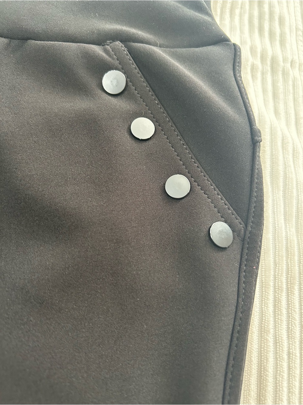 Soho Girls Black Snap-Button Joggers